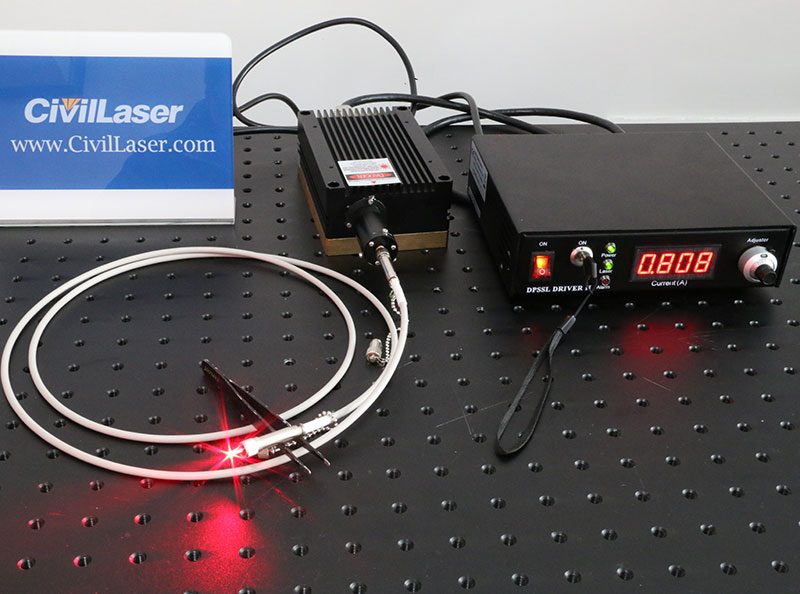 635nm±2nm 2000mW Semiconductor Fiber Coupled Laser High Power Red Laser Beam